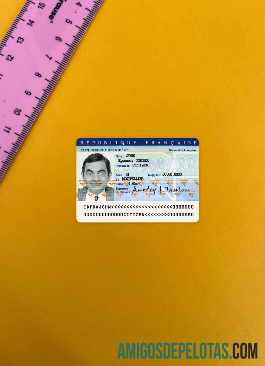 France ID olhar de foto frente exemplo